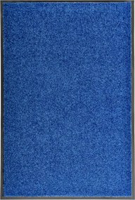 vidaXL Covoraș de ușă lavabil, albastru, 60 x 90 cm