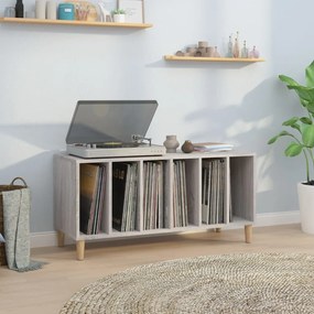 vidaXL Dulap pentru discuri gri sonoma, 100x38x48 cm, lemn prelucrat