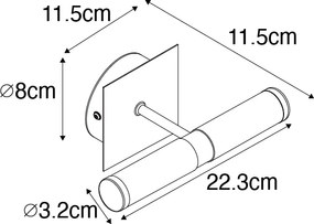 Lampă de perete inteligentă pentru baie, aurie, IP44, cu 2 lumini, incluzând 2 Wifi G9 - Bath