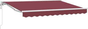 vidaXL Cort electric retractabil Burgundy 3,5 x 2,5 m