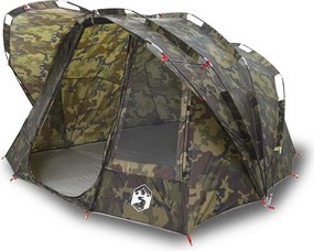 vidaXL Cort de pescuit pentru 5 persoane, camuflaj, impermeabil