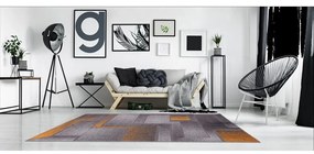 Covor galben ocru-gri 133x190 cm Meteo – FD