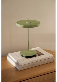 Veioză verde LED din metal cu abajur din metal (înălțime 31 cm) Asteria Move – UMAGE