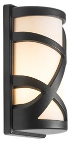 Aplică modernă de perete neagră IP44 - Suzie