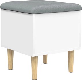 vidaXL Bancă de depozitare, alb, 42x42x46 cm, lemn prelucrat