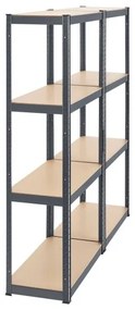 Juskys Set 2 rafturi - 160 x 80 x 40 cm - gri