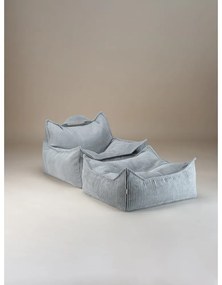 Fotoliu puf pentru copii verde mentă cu tapițerie din catifea reiată Chair – Wigiwama