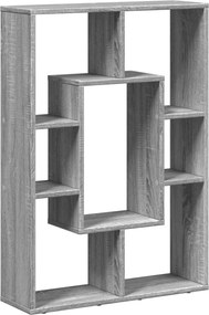 vidaXL Bibliotecă, gri sonoma, 63x20x90 cm, lemn prelucrat