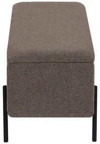 Bancă maro cu tapițerie din țesătură bouclé Watford – House Nordic