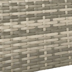 Juskys Masa rotundă Yoro din ratan Ø60 cm - gri