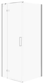 Cabina de dus patrata Cersanit Jota cu usa batanta stanga 80x80 crom