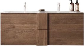 Set dulap baza si lavoar suspendat maro LC Mobili Italia Jupiter 122x53x47 cm