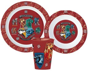 Harry Potter set de masă, set de plastic micro, cu pahar de 260 ml