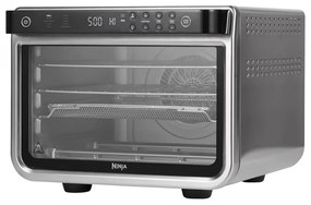Cuptor multifunctional NINJA Foodi DT200EU, 2400W, 29L, 10in1, Timer, Convectie, Ecran tactil, Gatit uniform pe doua nivele, Inox/negru