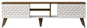 Comoda TV Egg Alb-Walnut