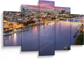 Tablou cu orașul Bratislava cu râu (150x105 cm)