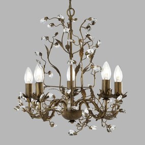 Lustra decorativa stil clasic Almandite 5L maro auriu 2495-5BR SRT