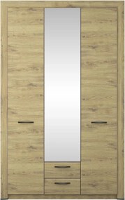 Dulap SAPORI, stejar navarra, PAL laminat, 3 usi si 2 sertare, 136x60x