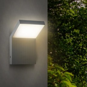 Brilagi - Aplica exterioară de perete RIANO LED/8W/230V argintie IP65