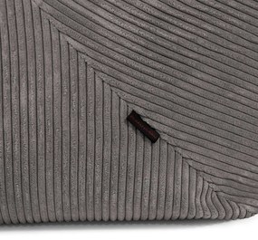 Fotoliu bean bag maro cu tapițerie din catifea reiată Tube 100 – SLOWDOWN