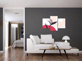 Tablou - Abstracție florală roz N⁰1 (90x60 cm)