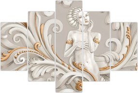 Tablou - Imagine a zeiței într-un fundal ornamental (150x105 cm)