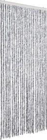 vidaXL Perdea pentru insecte, alb și gri, 100x230 cm, chenille