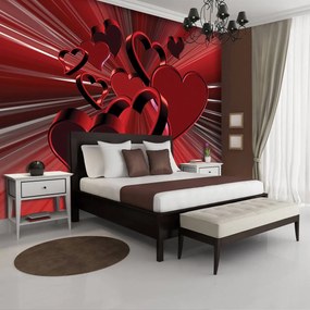 Fototapet - Inima roșie - abstract (152,5x104 cm), în 8 de alte dimensiuni noi