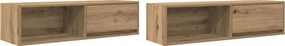 vidaXL Dulapuri TV 2 buc Stejar Artisan 100x31x25,5 cm Lemn prelucrat