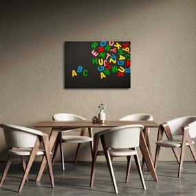 Tablou - litere colorate (70x50 cm)