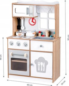 Bucătărie din lemn pentru copii cu accesorii,