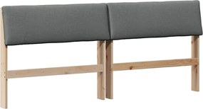 vidaXL Tăblie tapițată Gri închis 180 cm Lemn de pin masiv