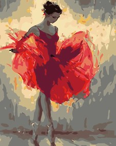 Pictura pe numere cu un cadru "Balerină 11" 50x40 cm
