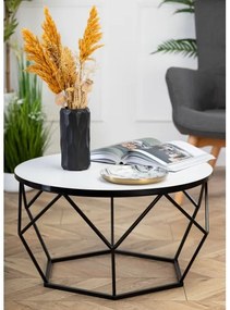 Măsuță de cafea DIAMOND 40x70 cm alb/negru