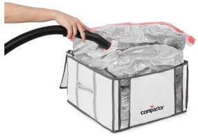 Cutii de depozitare pentru haine 2 buc. din material textil cu vacuum/cu pereți întăriți 42x25x25 cm Life – Compactor