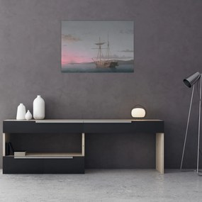 Tablou - Fitz Henry Lane, Lumber Schooners at Evening on Penobscot Bay, reproducere (70x50 cm)