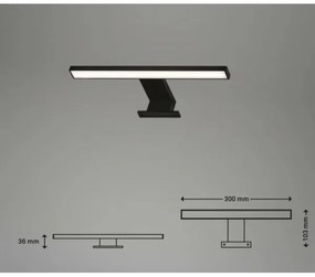 Aplică LED pentru oglindă de baie Briloner 2104-015 DUN LED/5W/230V 30 cm IP44
