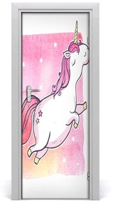 Autocolante pentru usi unicorn roz