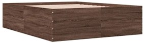 3280915 vidaXL Cadru de pat, stejar maro, 160x200 cm, lemn prelucrat