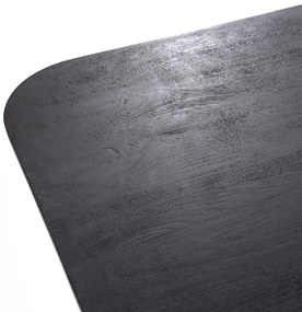 Masa patrata din lemn de mango Aron 150x76 cm neagra