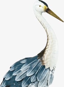 Outsunny Set de 2 statui exterioare pentru grădină, sculptură de stârc din oțel pentru iaz, patio, terasă, gazon, 74/70cm multicolor | Aosom Romania