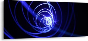Tablou cu spirale albastre (120x50 cm)