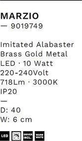 Aplica de perete LED decorativa MARZIO D-40cm