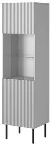 Vitrina Asensio W-1 gri deschis/negru L50 cm