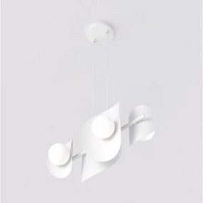 Lustră suspendată ELEMENTI pe cablu 4xG9/8W/230V, albă