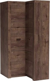 Dulap INFINITY 14, frasin inchis, PAL melaminat, cu 2 usi, 90/106x58/4