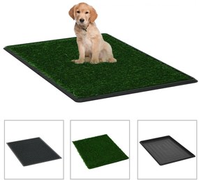 vidaXL Toaletă animale companie tavă &amp; gazon artificial 76x51x3cm WC