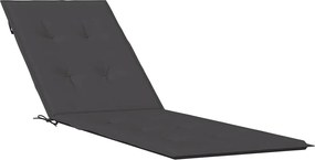 vidaXL Pernă de șezlong, melanj antracit, (75+105) x 50 x 4 cm textil