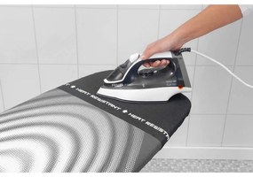 Masă de călcat Brabantia D 90300136, 135x45 cm, 7 poziții reglabile, zonă de călcat rezistentă la căldură, Gri închis/alb