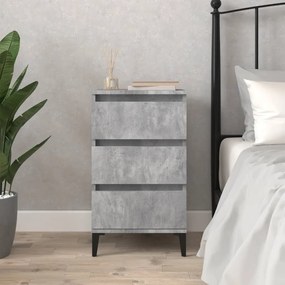 819672 vidaXL Noptieră, gri beton, 40x35x70 cm, lemn prelucrat